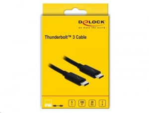 Delock 84845 Thunderbolt 3 USB-C összekötő kábel, 1 m, fekete